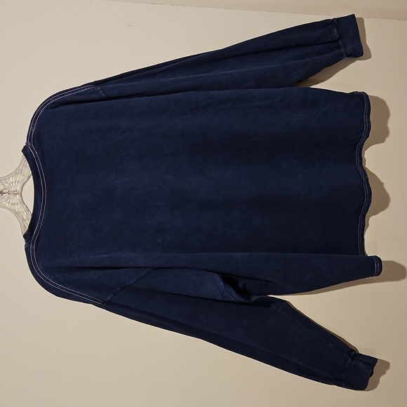 HANALEI BAY Distress denim blue long sleeve graphic tee Kaua'i XL Aloha Islands - Picture 7 of 8